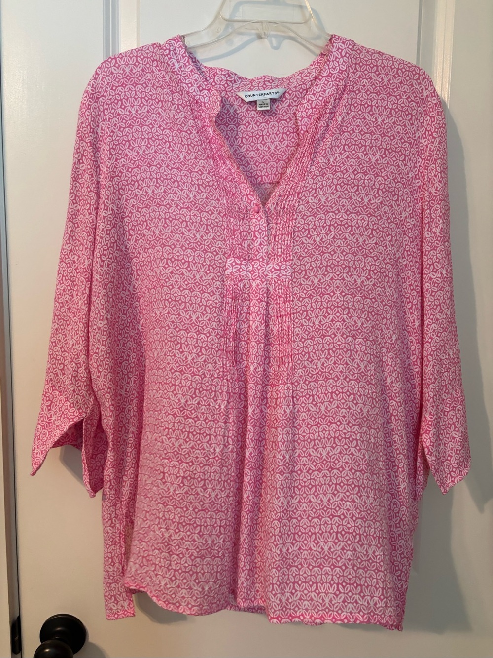 Counterparts Pink Printed V-Neck Tunic